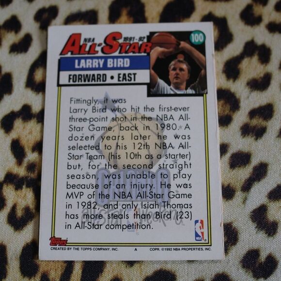 Larry Bird #100 Basketball Card - Picture 2 of 2